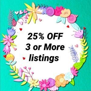 25% off 3 or more listings